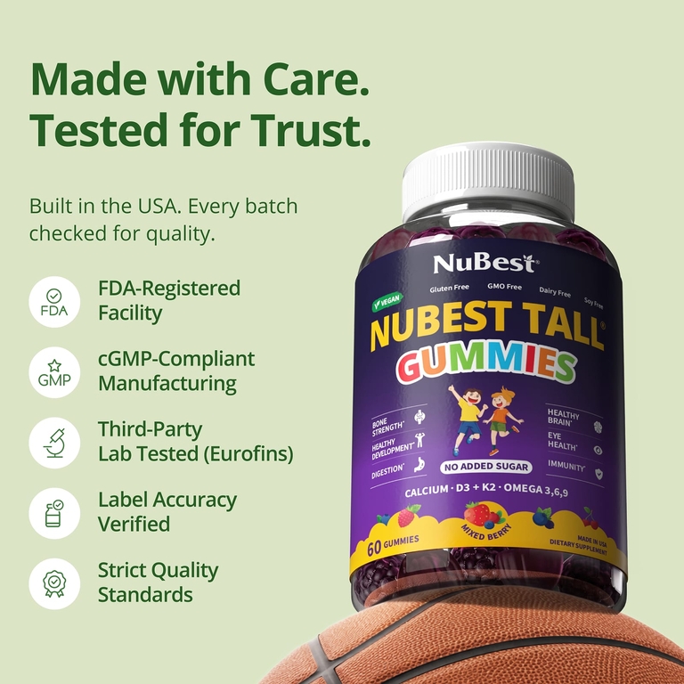 NuBest, Nubest Tall®, жевательные мармеладки, ягодное ассорти, 60 жевательных таблеток