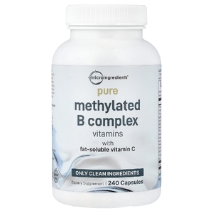 Micro Ingredients, комплекс чистых метилированных витаминов группы B с витамином C, 240 капсул