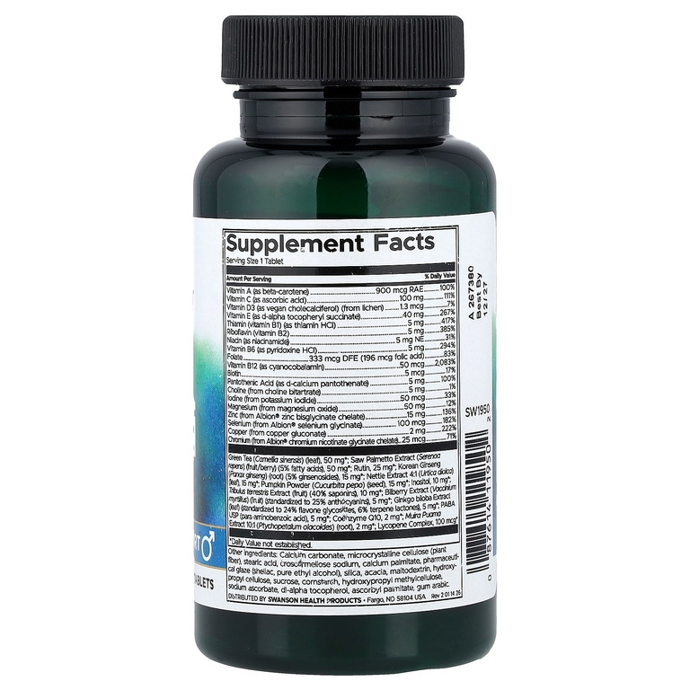 Swanson Vitamins, Men's Multi + Prostate Support, 90 таблеток
