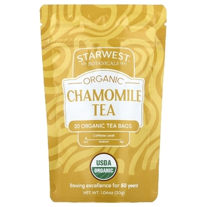 Starwest Botanicals, Органический ромашковый чай, без кофеина, 20 органических чайных пакетиков, 30 г (1,4 унции) (Товар снят с продажи) 