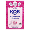 KOS, Hydration + Protein, освежающая смесь для напитков, ягоды, 7 пакетиков по 18 г (0,65 унции)