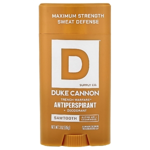 Duke Cannon Supply Co., Trench Warfare® антиперспирант и дезодорант, Sawtooth, альпийский воздух и кедр, 85 г (3 унции)