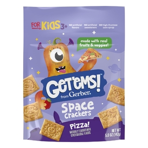 Gerber, Get'ems! ™, космические крекеры, для детей от 3 лет, пицца, 142 г (5 унций)