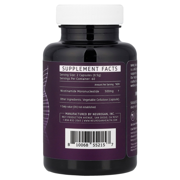 Neurogan Health, NMN, 120 капсул (250 мг в 1 капсуле)