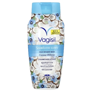 Vagisil, Scentsitive Scents®, средство для ежедневного умывания, кокос и гибискус, 354 мл (12 жидк. унций)