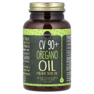 Maju Superfoods, CV 90+, масло орегано и масло черного тмина, 60 капсул
