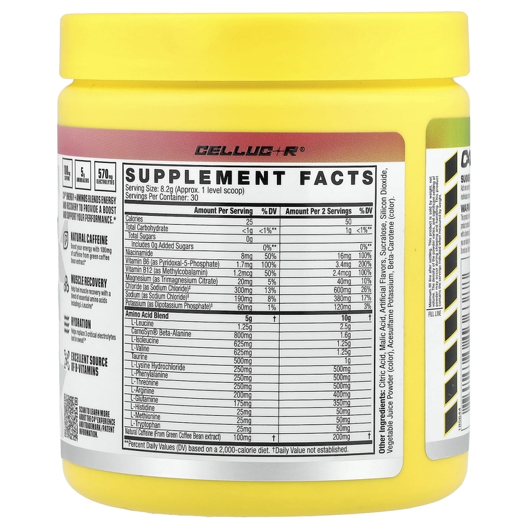 C4 / Cellucor, C4® Energy + Aminos, со вкусом арбуза, 246 г (8,7 унции) (Товар снят с продажи) 