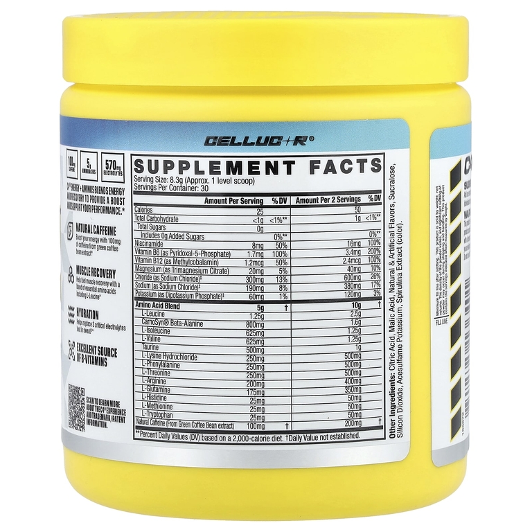 C4 / Cellucor, C4® Energy + Aminos, со вкусом голубой малины, 249 г (8,8 унции)