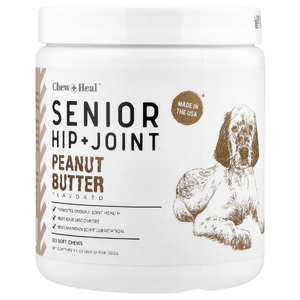 Chew + Heal, Senior, добавка для бедер и суставов, для собак, арахисовая паста, 120 жевательных таблеток, 264 г (9,3 унции)