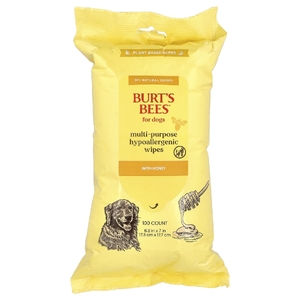Burt's Bees, универсальные гипоаллергенные салфетки с медом, для собак, 100 шт.