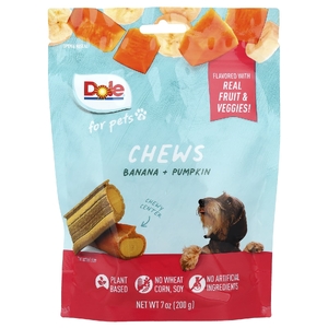 Dole for Pets, жевательные таблетки с бананом и тыквой, 200 г (7 унций) (Товар снят с продажи) 