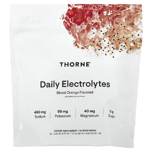 Thorne, ежедневные электролиты, красный апельсин, 30 пакетиков по 4,37 г (0,15 унции)