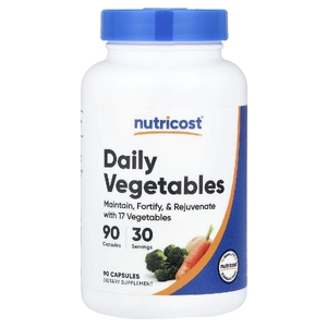 Nutricost, овощи на каждый день, 90 капсул