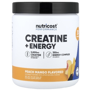 Nutricost, Performance, креатин и энергия, со вкусом персика и манго, 264 г (9,4 унции)