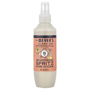Mrs. Meyers Clean Day, дезодорирующий спрей для кошек, белый персик, 236 мл (8 жидк. унций)