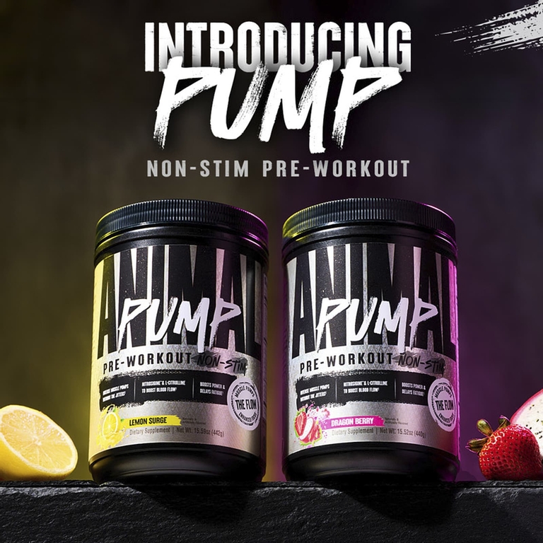 Animal, Pump™, предтренировочный комплекс без стимуляторов, со вкусом лимона, 442 г (15,59 унции)