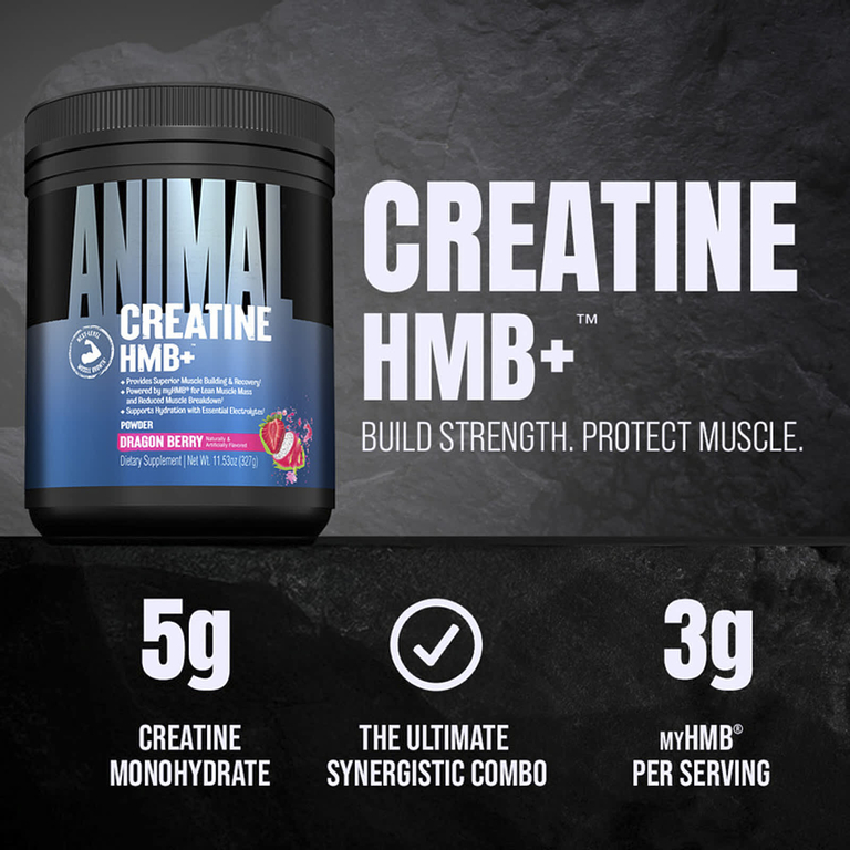 Animal, Creatine HMB+™ в порошке, со вкусом питахайи, 327 г (11,53 унции)