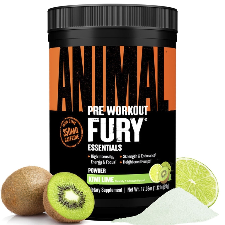 Animal, Fury® Essentials, предтренировочный комплекс, киви и лайм, 510 г (17,98 унции)