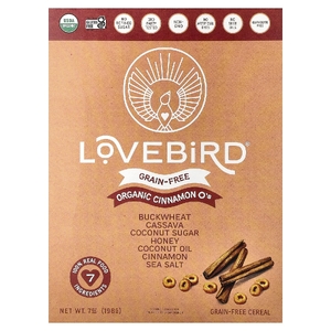 Lovebird, беззерновые хлопья, органические корица, 198 г (7 унций)