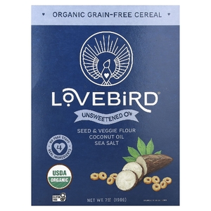 Lovebird, органические беззерновые хлопья, без подсластителей, 198 г (7 унций)