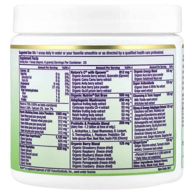 Paradise Herbs, ORAC Energy® Greens, со вкусом яблока, 200 г (7,05 унции)