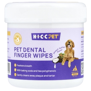 HICC Pet, салфетки для зубов, для собак и кошек, арахисовое масло, 50 шт.