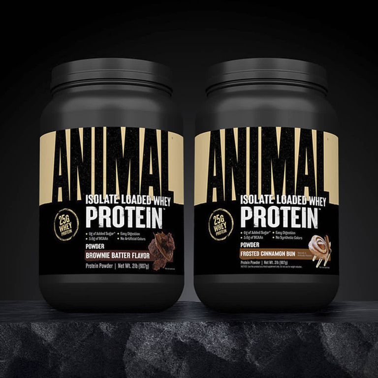 Animal, Isolate Loaded Whey Protein™, порошок из сывороточного протеина, со вкусом булочки с корицей, 907 г (2 фунта) (Товар снят с продажи) 