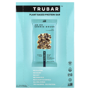Trubar, Oh Oh, протеиновый батончик на растительной основе, заварное печенье, 12 батончиков по 50 г (1,76 унции)