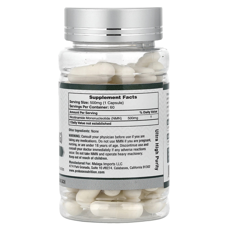 Probase Nutrition, NMN, 500 мг, 60 капсул