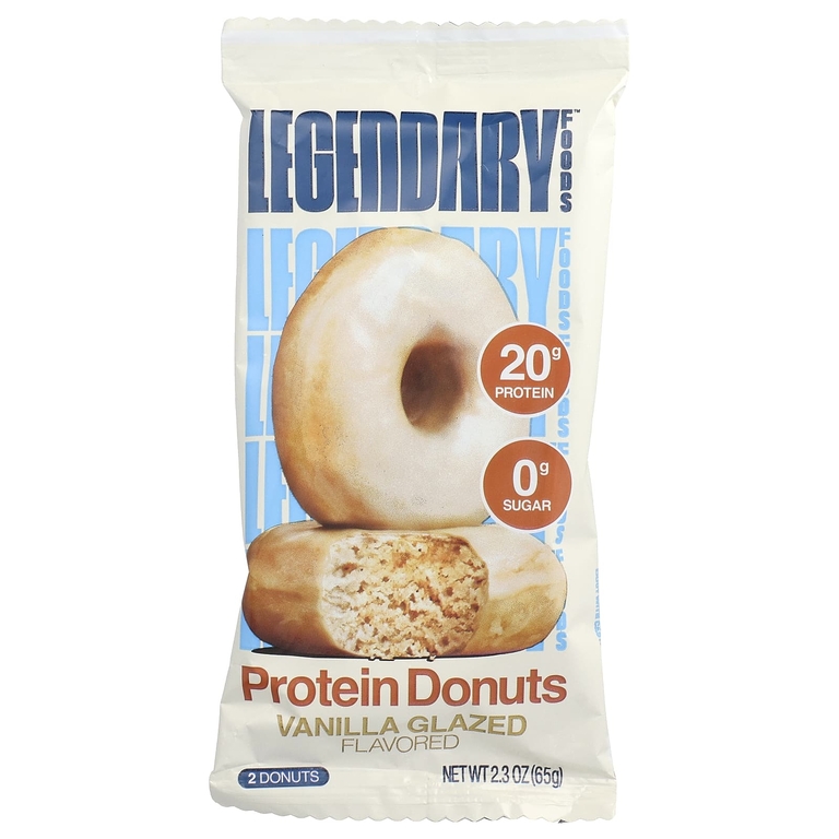 Legendary Foods, протеиновые пончики, в ванильной глазури, 12 упаковок по 65 г (2,3 унции) (Товар снят с продажи) 