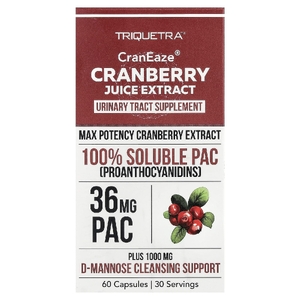 Triquetra Health, CranEaze®, экстракт клюквенного сока, 60 капсул