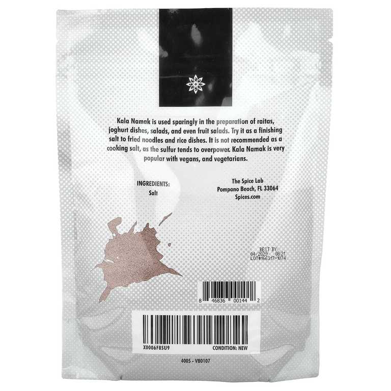 The Spice Lab, индийская черная соль Кала Намак, 453 г (1 фунт)