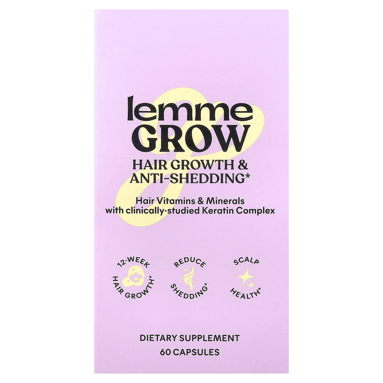 Lemme, Grow, средство для роста волос и против выпадения, 60 капсул