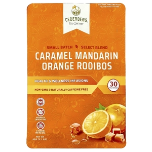 Cederberg Tea Co, карамель, мандарин и апельсин, ройбуш, без кофеина, 30 чайных пакетиков, 60 г (2,1 унции)