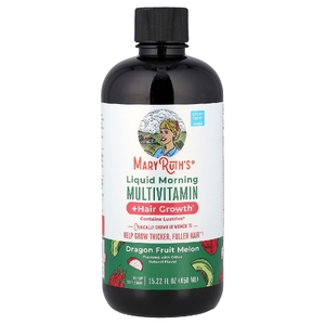 MaryRuth's, жидкие утренние мультивитамины + для роста волос, питахайя и дыня, 450 мл