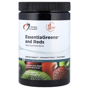 Designs For Health, EssentiaGreens™ и красные фрукты, со вкусом клубники и киви, 310 г (10,9 унции) (Товар снят с продажи) 