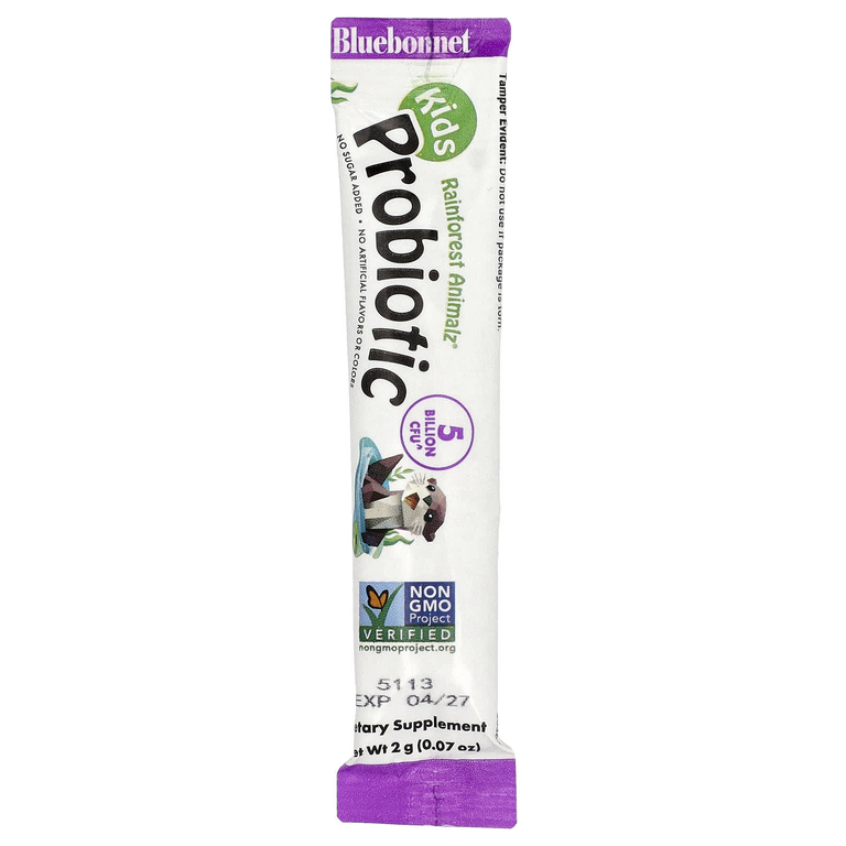 Bluebonnet Nutrition, Kids, пробиотик, для детей от 2 лет, без вкусовых добавок, 30 пакетиков по 2 г (0,07 унции)