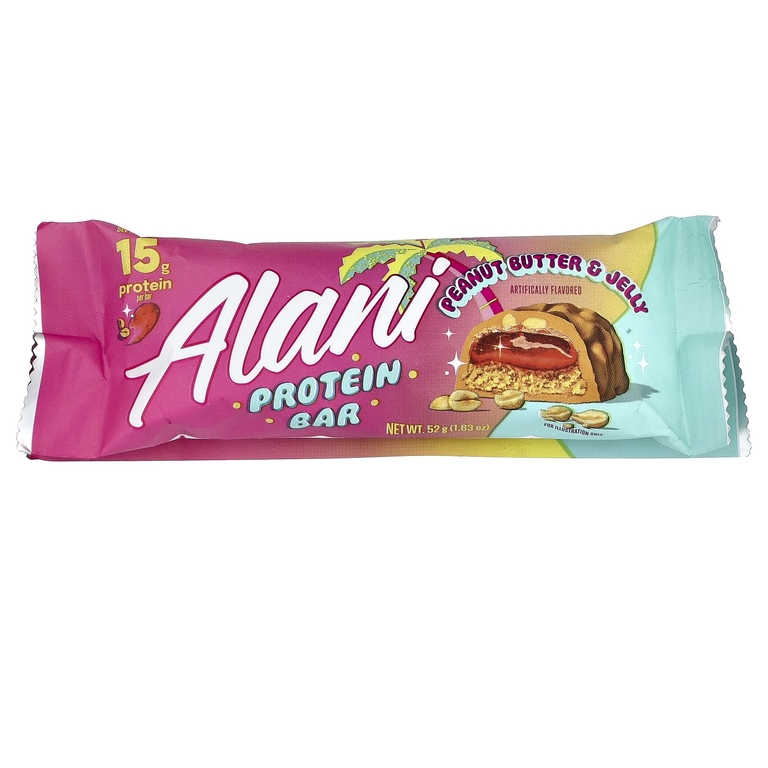 Alani Nu, протеиновый батончик, арахисовая паста и желе, 12 батончиков по 52 г (1,83 унции) (Товар снят с продажи) 