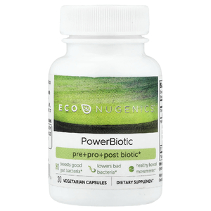 Econugenics, PowerBiotic, 30 вегетарианских капсул