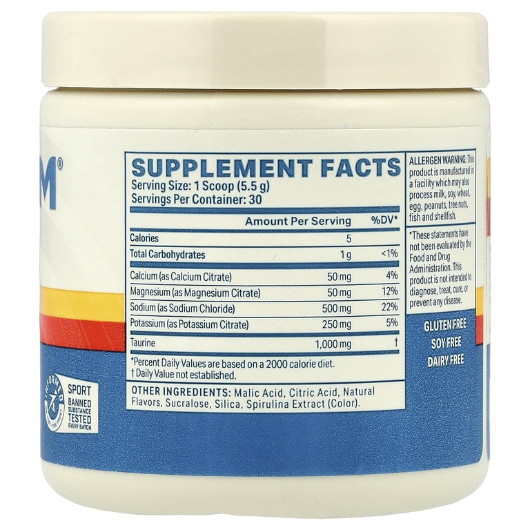 Podium Nutrition, соль и электролиты, со вкусом голубой малины, 165 г (5,82 унции)