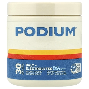 Podium Nutrition, соль и электролиты, со вкусом голубой малины, 165 г (5,82 унции)