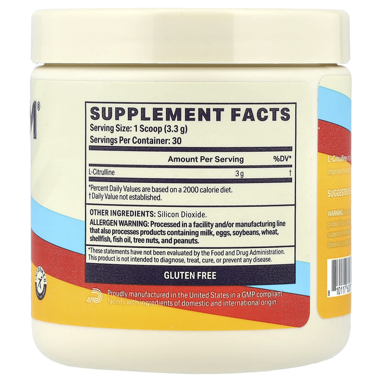 Podium Nutrition, L-цитруллин, без добавок, 99 г (3,5 унции) (Товар снят с продажи) 