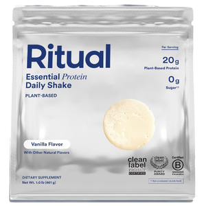 Ritual, Essential протеиновый коктейль для ежедневного приема, ваниль, 461 г (1 фунт)