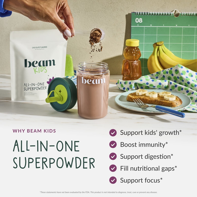Beam, универсальный суперпорошок для детей, с шоколадным вкусом, 140 г (4,93 унции)