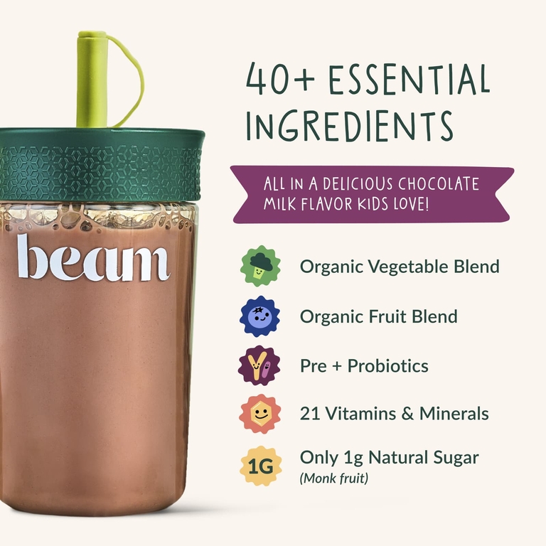 Beam, универсальный суперпорошок для детей, с шоколадным вкусом, 140 г (4,93 унции)