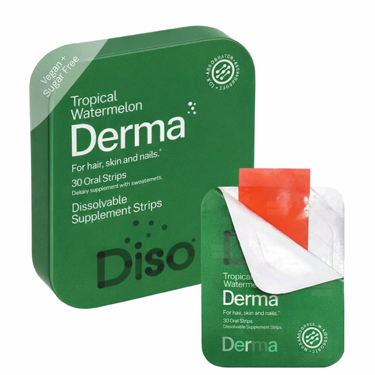 Diso, Derma, тропический арбуз, 30 полосок для полости рта