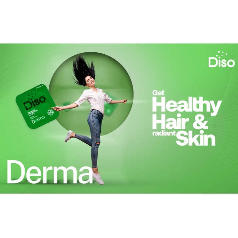 Diso, Derma, тропический арбуз, 30 полосок для полости рта