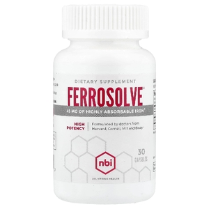 NBI, Ferrosolve®, высокая эффективность, 30 капсул (Товар снят с продажи) 