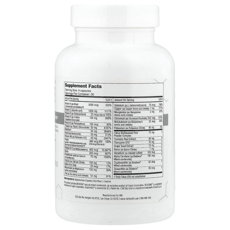 NBI Health, Supreme, мультивитамины, 120 капсул (Товар снят с продажи) 