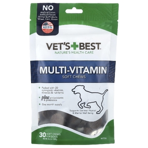 Vet's Best, мультивитаминные жевательные таблетки, для собак всех размеров, 30 жевательных таблеток, 120 г (4,2 унции)